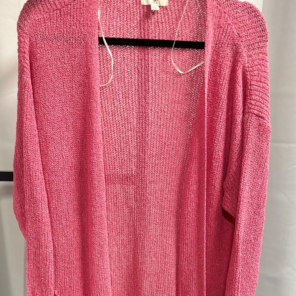 Pink long cardigan with tags